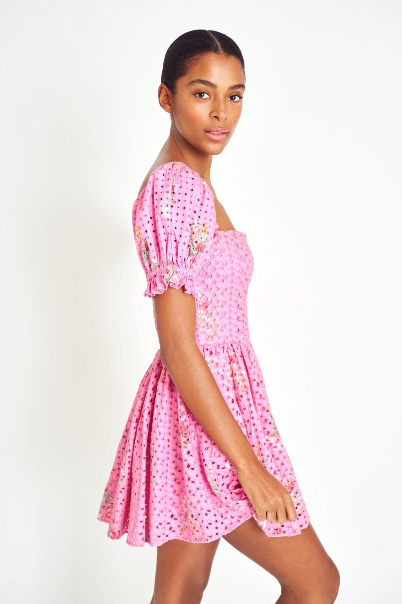 D1932-1443-ALTIMA DRESS-PINK PARADE_030 Altima Dress in Pink LoveShackFancy Pink Short Dress