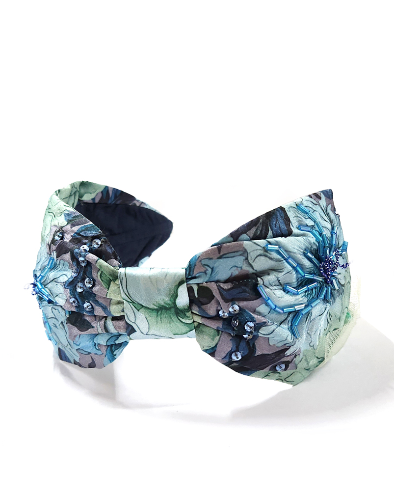 HB-5231HH sky blue and black headband
