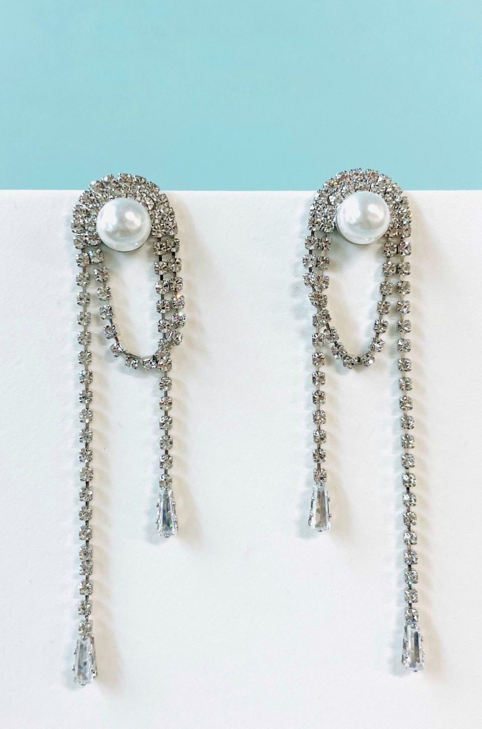 pearl drop earrings